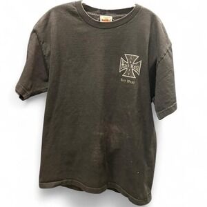 Thrashed retro motorcycle tee from Hard Rock Cafe size L (L2) 21" ptp